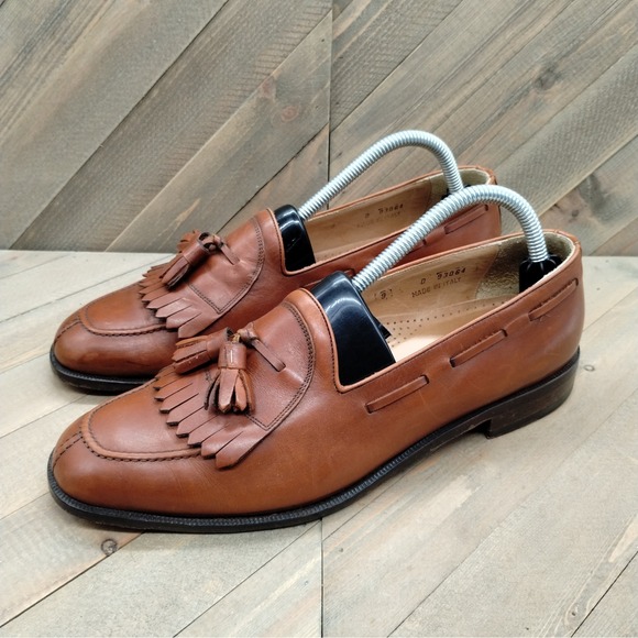 Florsheim Imperial Tassel Italian Leather Loafers Mens Size 9 D‎ Brown Shoes